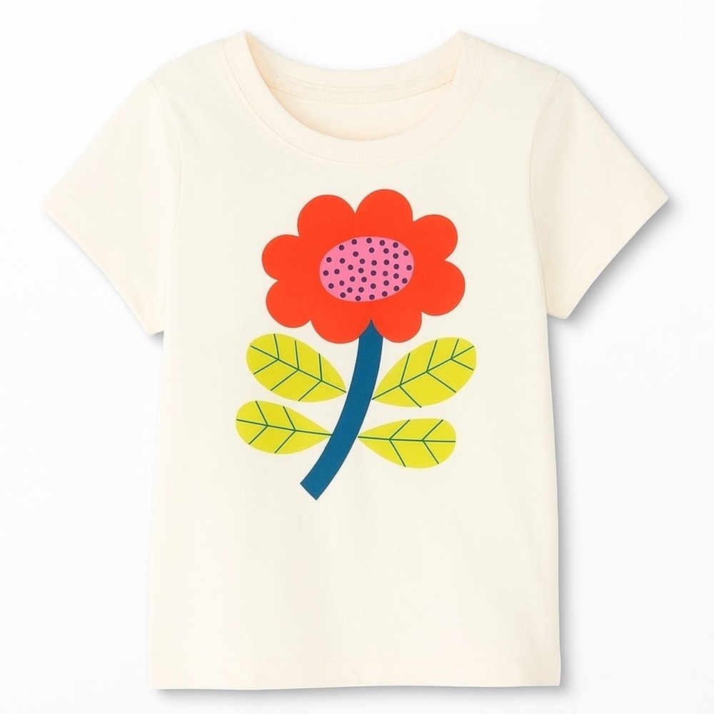 NWOT Hanna Andersson Flower Graphic T-Shirt